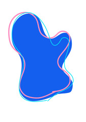 blob element blue abstract and line