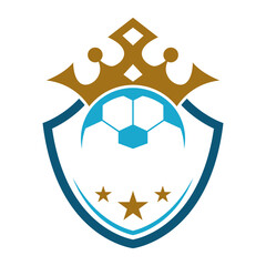 Soccer icon logo illustration