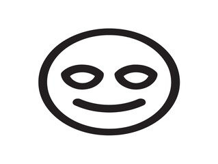 Stylish Emoji Icon in Minimalist Clean Elegant Vector Line Illustration