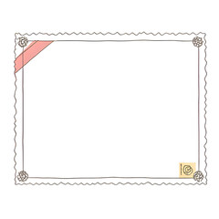 Elegant Black Frame with Pink Ribbon: Perfect for Presentations