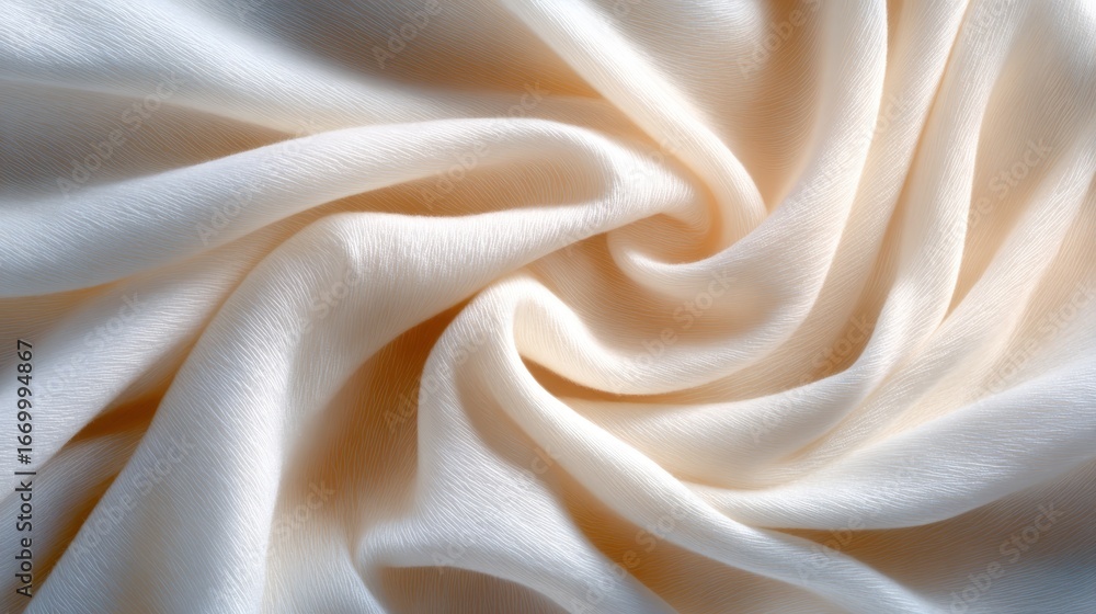 Aufkleber an abstract image showcasing the elegant swirl of soft white fabric, highlighting the delicate textu