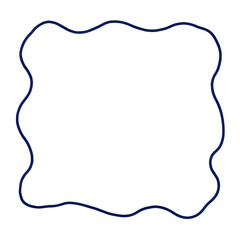 Wavy Dark Blue Frame: Perfect for Designs & Projects