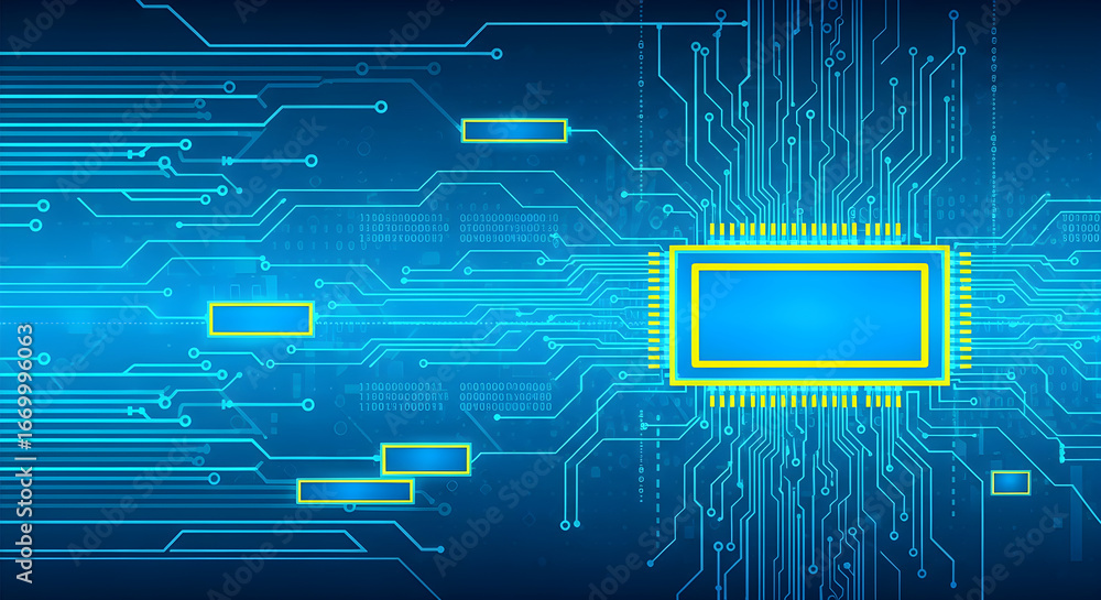 Poster abstract circuit board technology background digital microchip design electronic engineering, high-t