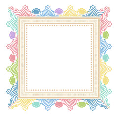 Pastel Rainbow Frame: Elegant Design for Digital Projects & Prints
