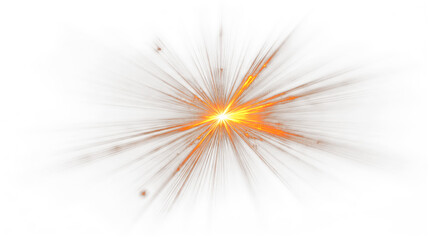  dazzling burst of golden light, radiating energy and brilliance isolated on white background