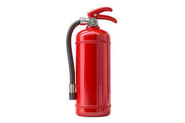 Obraz premium bright red fire extinguisher isolated on white background