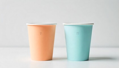 Minimalist Pastel Paper Cup Styling for Modern Product Photography