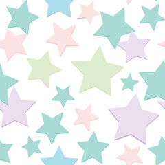 Obraz premiumA seamless blue vector pattern featuring celestial stars and holiday shapes for a Christmas celebration backdrop illustration