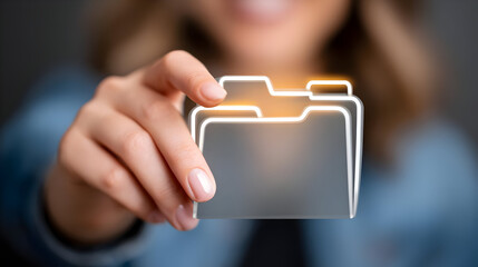 browsing virtual documents through floating holographic file folders