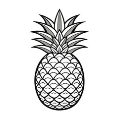 Obraz premium Vector illustration of a fresh, ripe, and juicy tropical pineapple