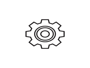 Detailed Gear Mechanism Icon in Contemporary Technical Vector Illustration