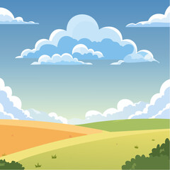 Fototapeta premium Vector Illustration of a Blue Cloud Symbol, Minimalist Design, Isolated on White Background.