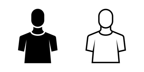 Man icon set. Minimalist Line Art Person Silhouette Profile Avatar Icon Graphic