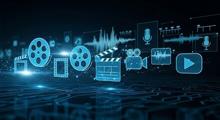 Digital movie production icons