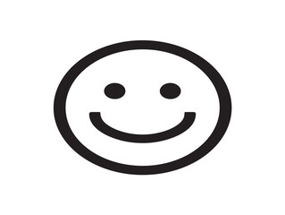 Fototapeta premium Happy Face Icon in Minimal Line Art for Contemporary Vector Design