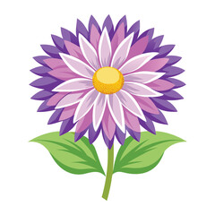 A beautiful macro of a vibrant pink and yellow daisy flower blooming in a garden