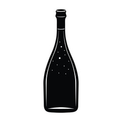 wine bottle vector illustration
