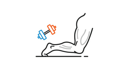 Leg exercise with dumbbell for fitness training