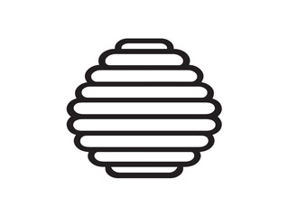 Natural Honey Jar Icon in Minimal Clean Vector Line Illustration Style
