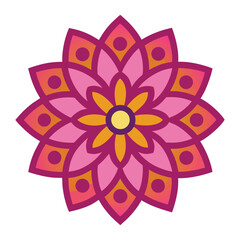 pink flower mandala