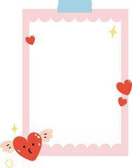 Cute Hearts Polaroid Frame