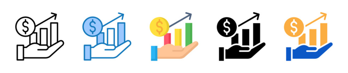 Financial multiple style icons set design vector illustration. 