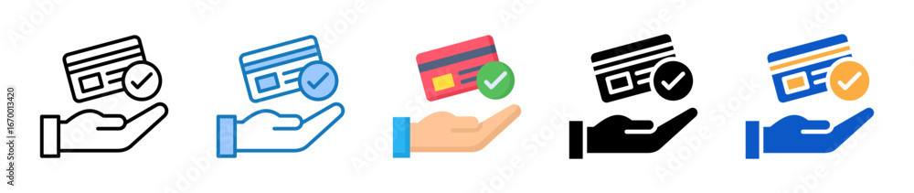 Poster card payment multiple style icons set design vector illustration.