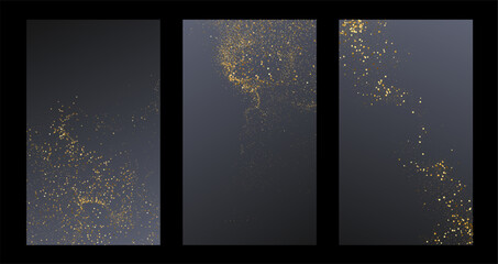 Fototapeta na wymiar Vector Abstract Shiny Gold Glitter Background. For New Year, Merry Christmas, Birthday and Wedding greeting card and invitation. Luxury Background design