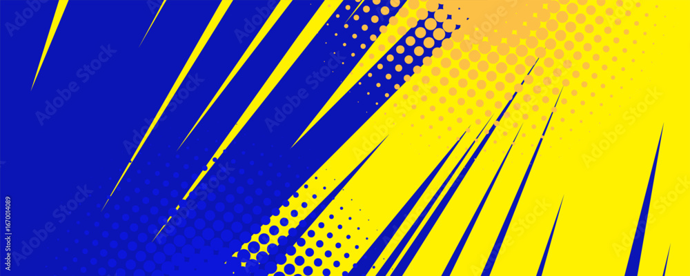Poster abstract vector background with colorful halftone dots and modern line pattern design