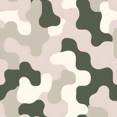 Abstract camouflage pattern with a smooth, organic design. Background for fashion, military, or outdoor themes.