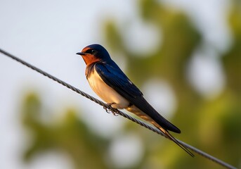 European Swallow on Wire