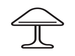 Classic Lamp Icon With Clean Vector Minimalist Line Design