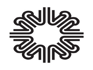 Laser Cut Icon With Modern Clean Minimal Vector Illustration