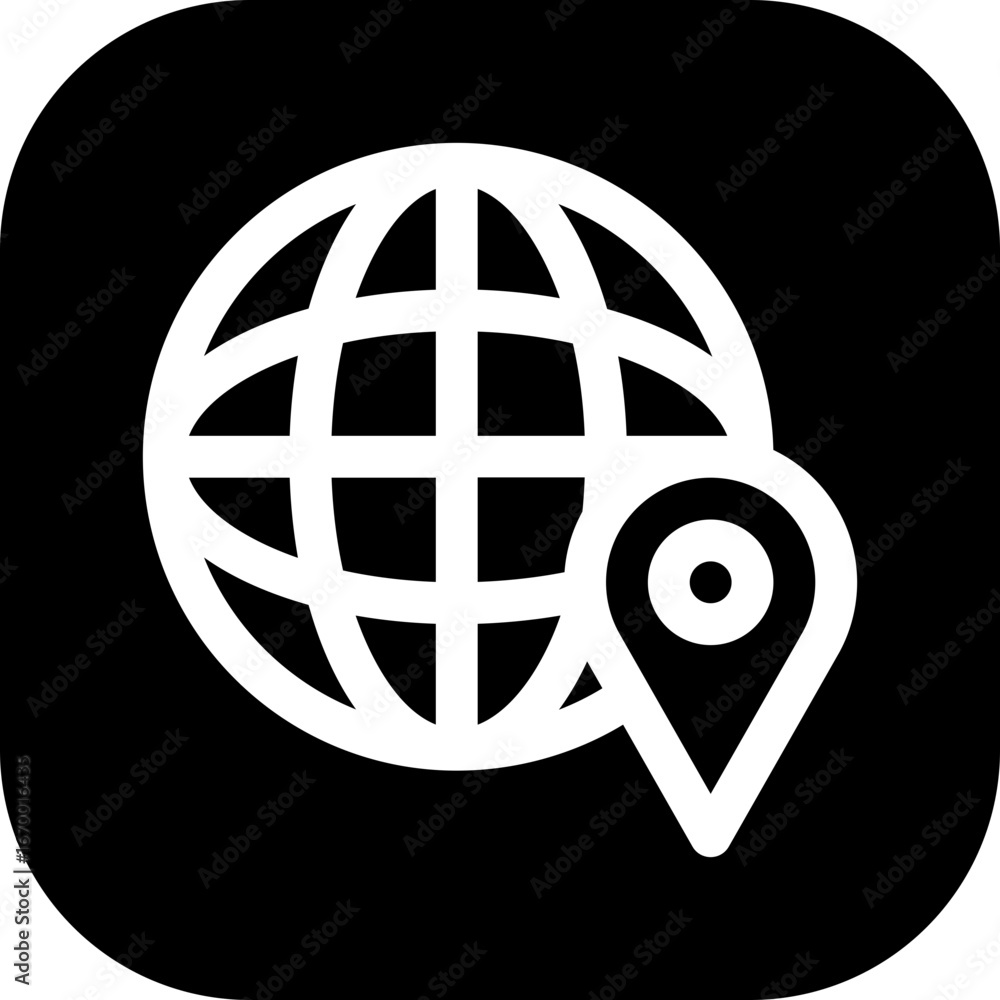 Poster globe with orbiting rings for network and connectivity
