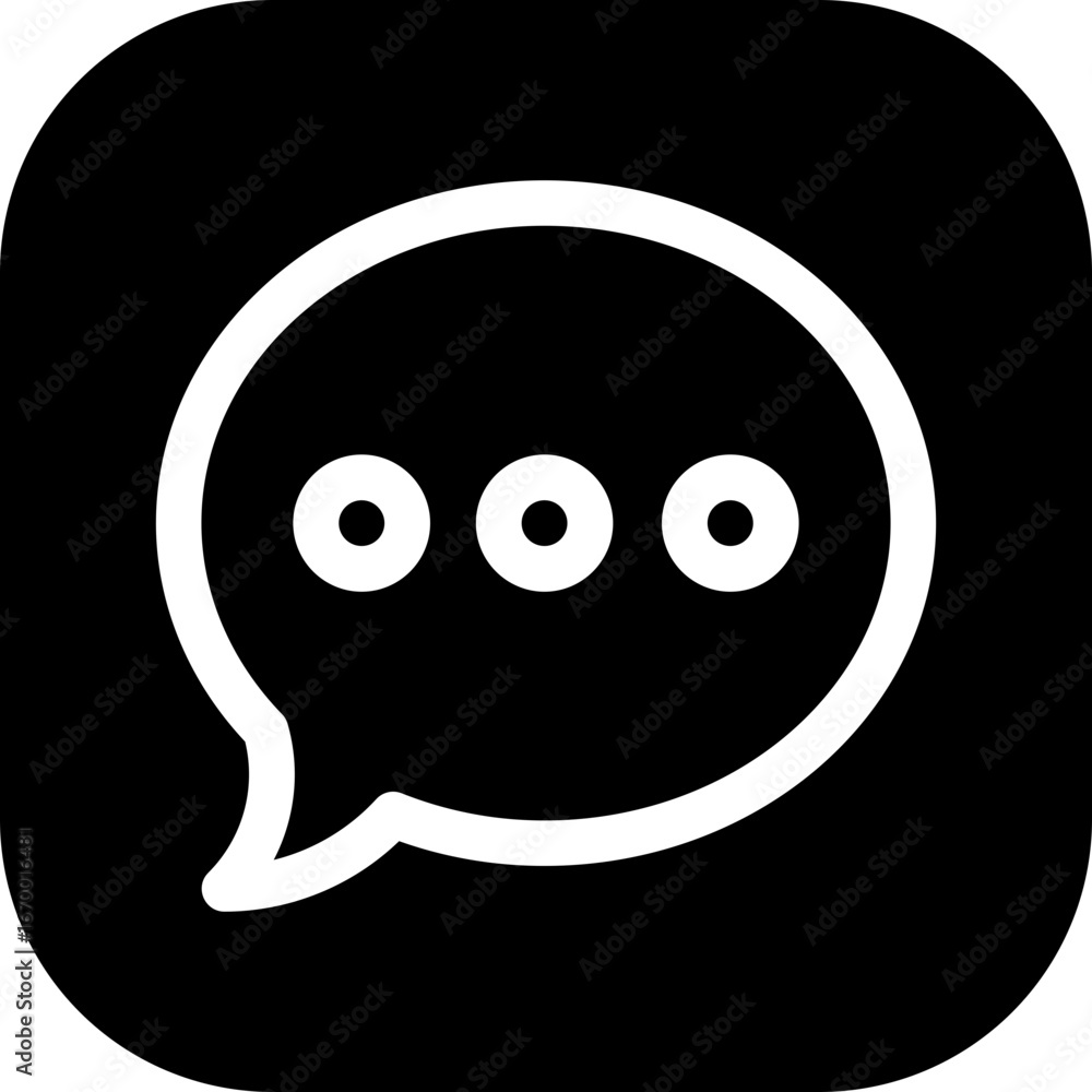 Poster simple chat message bubble for comment and conversation