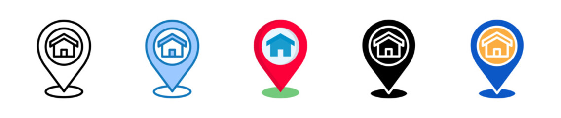 Home multiple style icons set design vector illustration. 