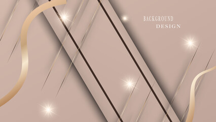 Decorative and shiny golden lines premium background design