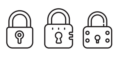 Lock Icon Set – Security & Privacy