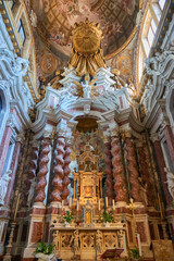 Interior view of the church of Santa Maria of Nazaret in Venice.