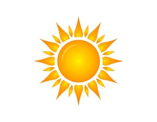 Simple, stylized sun graphic