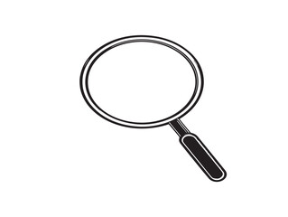 Search Magnifying Glass Icon Featuring Elegant Minimal Vector Illustration