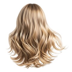Naklejka premium Blonde wavy hair, isolated