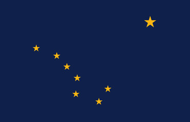Alaska flag with Big Dipper and North Star