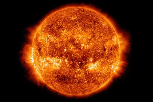 Fiery Ball Of The Sun In Space - Powered by Adobe