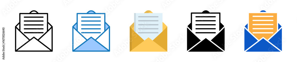 Poster letter multiple style icons set design vector illustration.