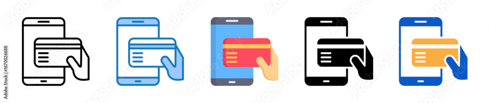 Aufkleber payment multiple style icons set design vector illustration.