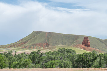 Chimney Rock from Highway 14 between Shell and Greybull, Wyoming, United States