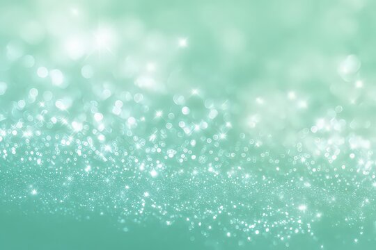 Abstract Pastel Green Glitter Background - Powered by Adobe