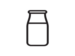 Classic Milk Icon Rendered With Elegant Minimal Vector Illustration