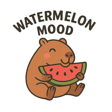 Watermelon mood &ndash; Capybara eating watermelon